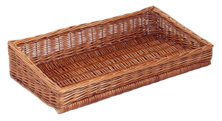 Backideen Regalkorb Schräg rechteckig, braun, T 30cm x B 58cm x Hv 6cm x Hh 12cm, T 30cm x B 58cm