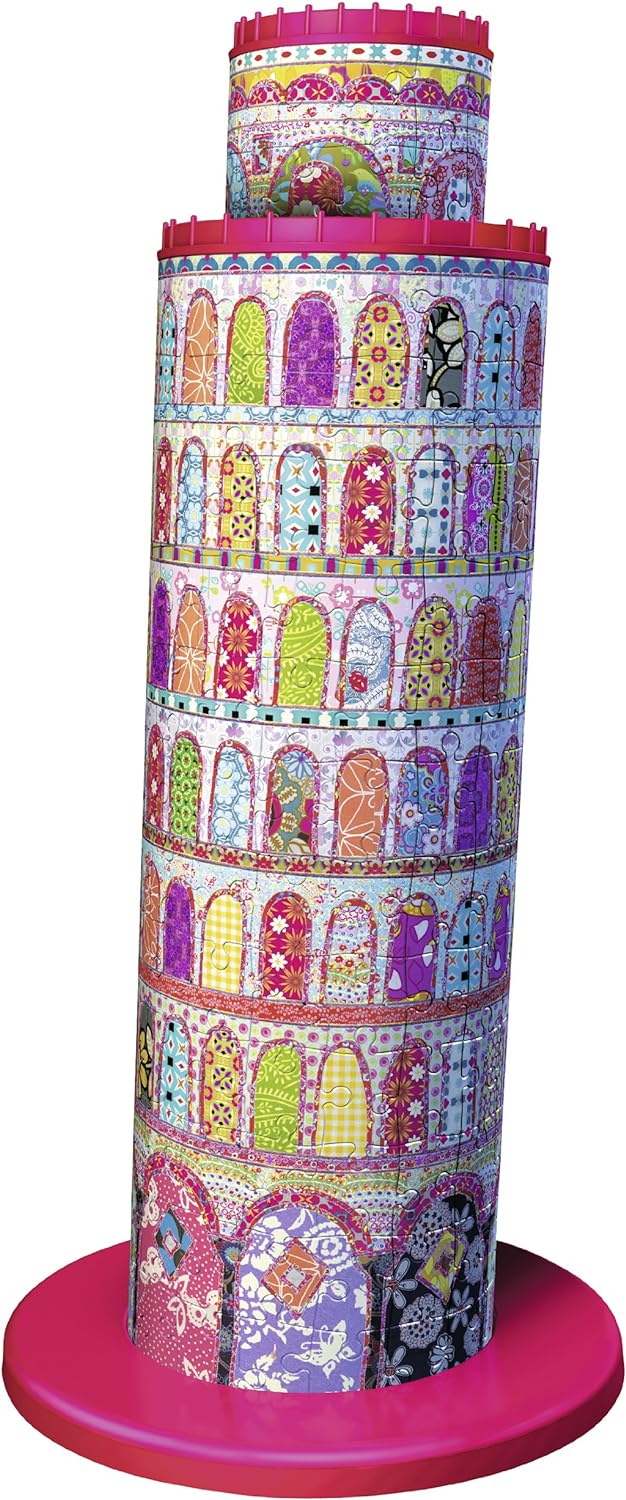 Ravensburger 12568 - Tula Moon Pisa Turm, 3D Puzzle-Bauwerke, 216 Teile
