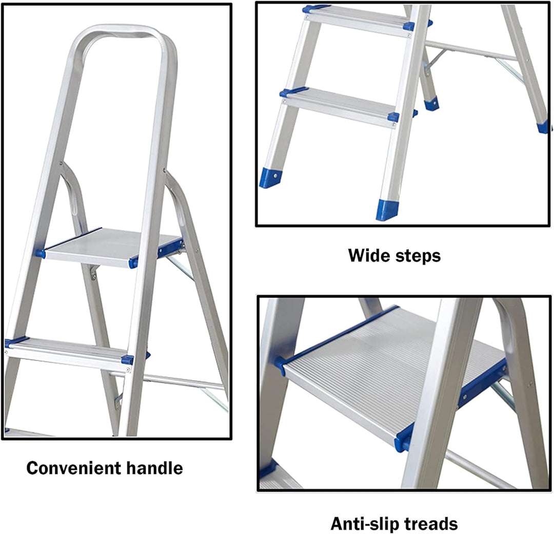 Leiter aus Aluminium, zusammenklappbar, leicht, 3 Stufen