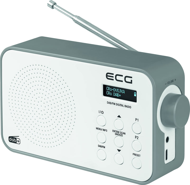 ECG RD 110 DAB+/FM Radio, Weiss, Alarmauswahl: Signal/Radio
