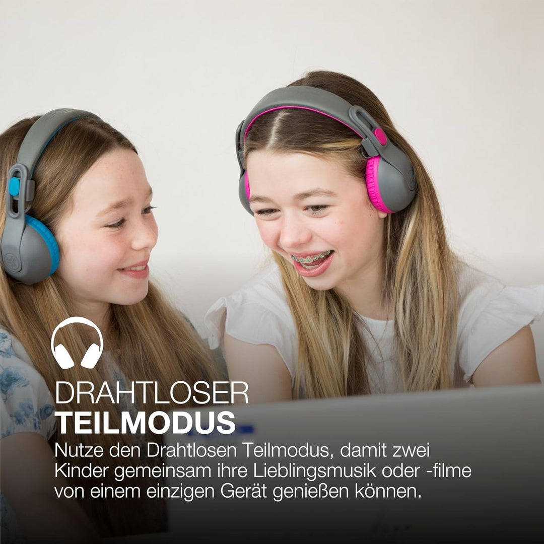 JLab JBuddies Studio 2 Kinder-Kopfhörer, kabellos, Bluetooth-Kopfhörer für Jungen und Mädchen, Lauts