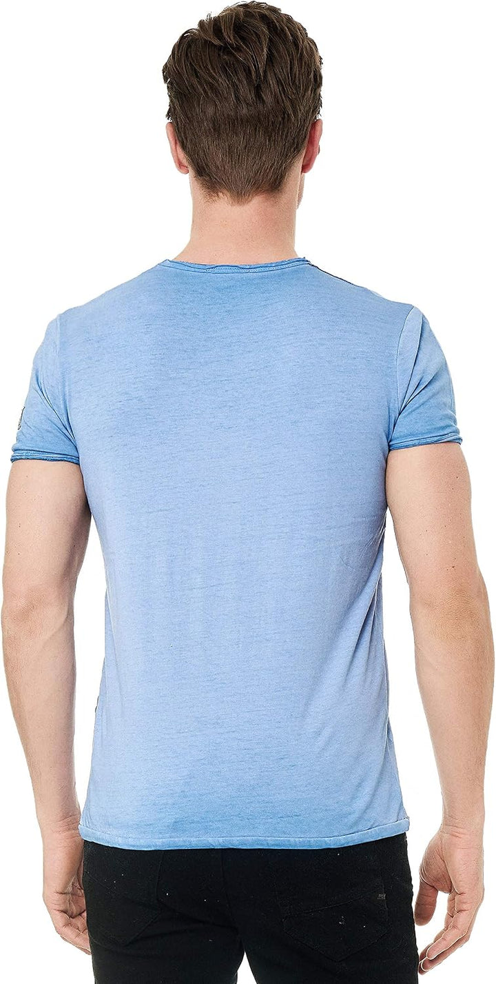 Rusty Neal Herren T-Shirt Rundhals USA Adler Tee Shirt Kurzarm Regular Fit Stretch 100% Baumwolle S