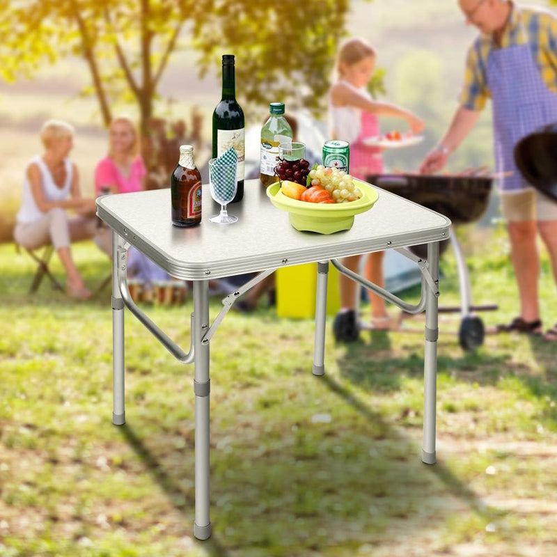 Ejoyous Aluminium Klapptisch Campingtisch, Höhenverstellbar 25-56cm Camping Tisch klappbar Leichter