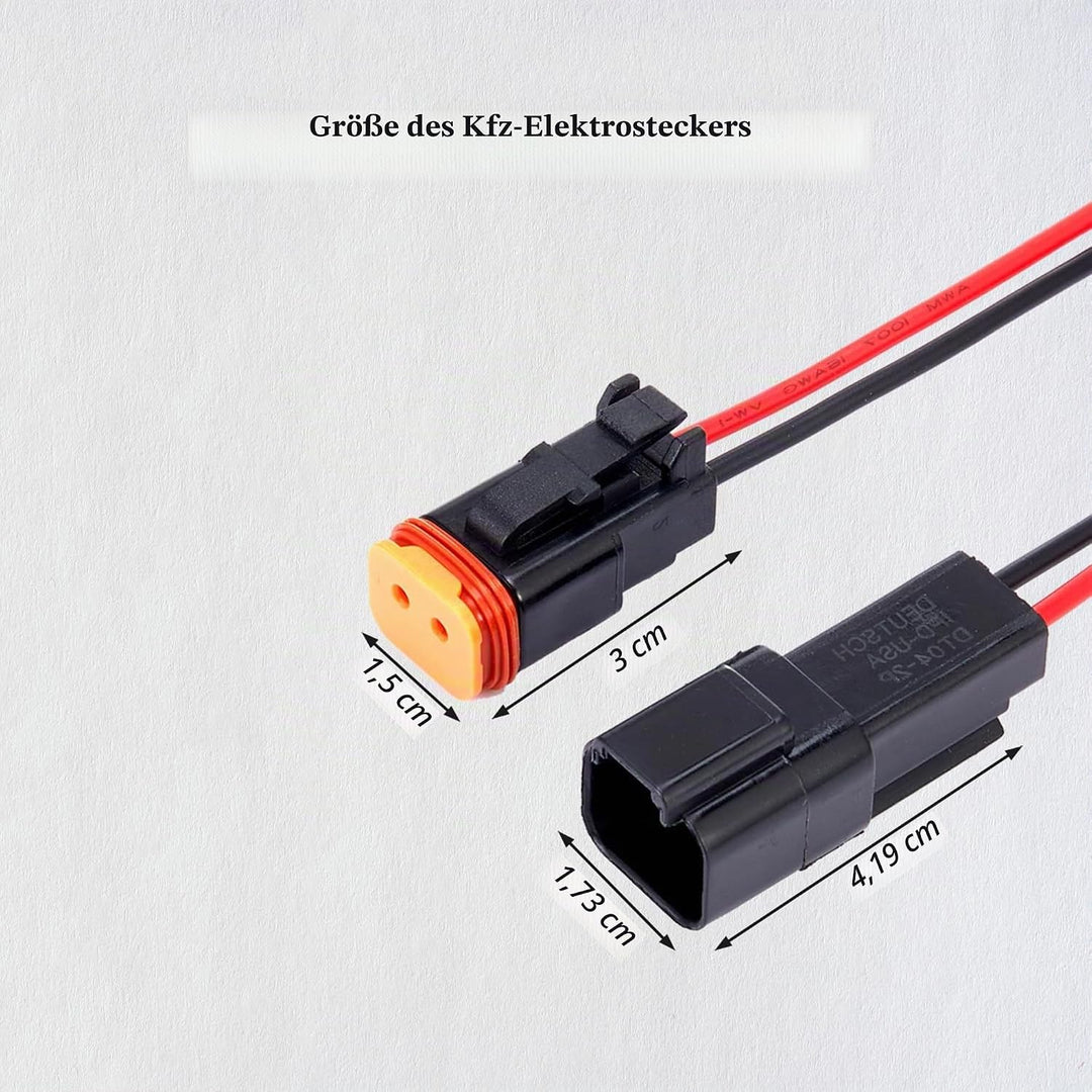 WOODGUILIN 2 Pin DT Stecker Wasserdicht 2 Draht Stecker Automotive Elektrischer Stecker Männlich Wei