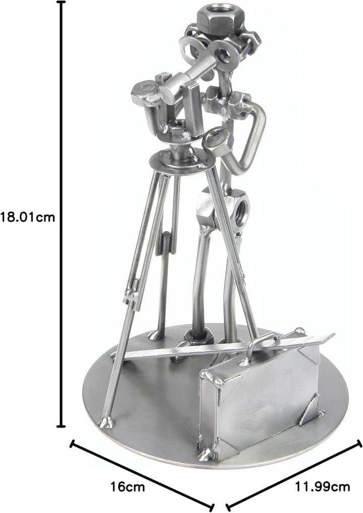 Schraubenmännchen Vermessungstechniker I Handarbeit I Geschenkidee I Metallfigur I Metallmännchen I