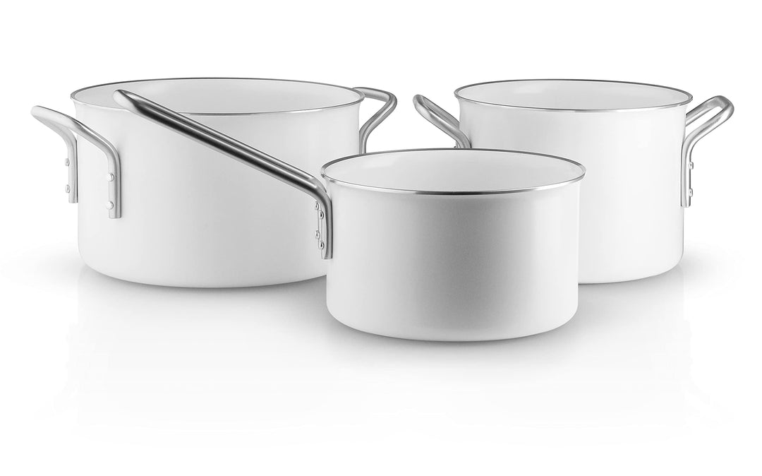 Eva Trio | White Line Topfset 3 St. 1,8 l 2,5 l 3,8 l keramischer Slip-Let®-Antihaftbeschichtung |EI