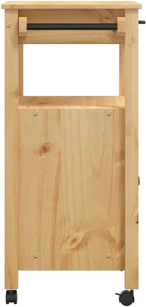 vidaXL Küchenwagen, Servierwagen mit viel Stauraum, Beistellwagen für Küche Wohnzimmer Badezimmer, T