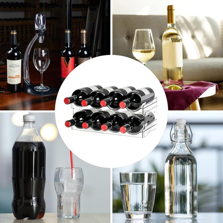 Stapelbarer Flaschenhalter Weinflaschen Halter Weinregal Wein, Flaschen Organizer, Flaschenregal Küh