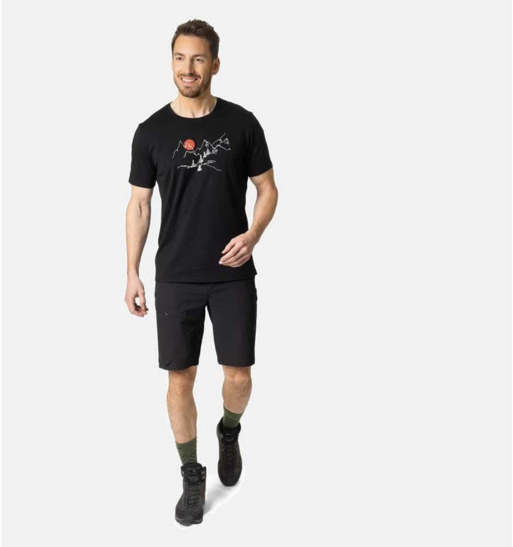 Odlo Herren Nikko Landscape_551372 Kurzarm Shirt L Schwarz, L Schwarz