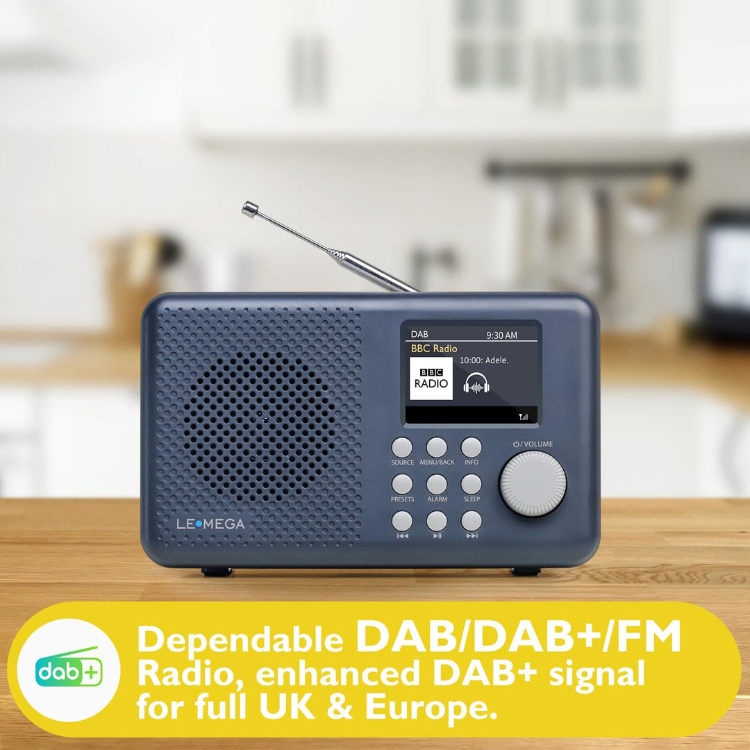 DAB-Radio mit Farbdisplay I DAB+ Tragbares Bluetooth-Radio I Digitale Radios mit Netzanschluss I UKW
