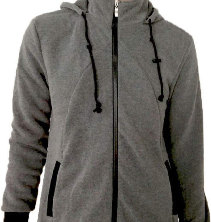 Känguru Hoodie Babytrage Männer Pullover Winter Warme Babytrage Mantel L Grau, L Grau
