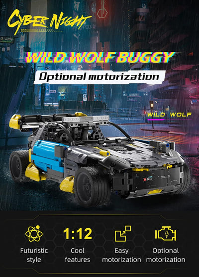 CaDA Bausteine Cyberpunk Night Polizeiauto Wild Wolf 1176 Stück