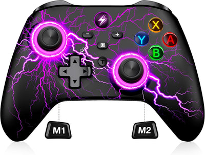 HASACOOL Switch Controller, Switch Pro Controller mit 2 Back Button Macro Programmierbar/Blinkende L