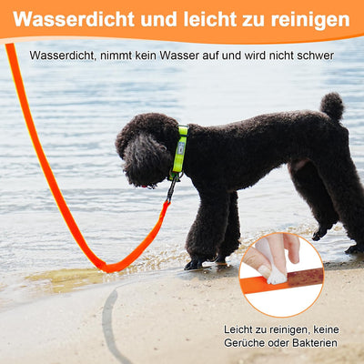 X XBEN Wasserdicht Schleppleine für Hunde,3M 5M 10M 15M 20M 30M Gummierte Schleppleine mit Abschlies