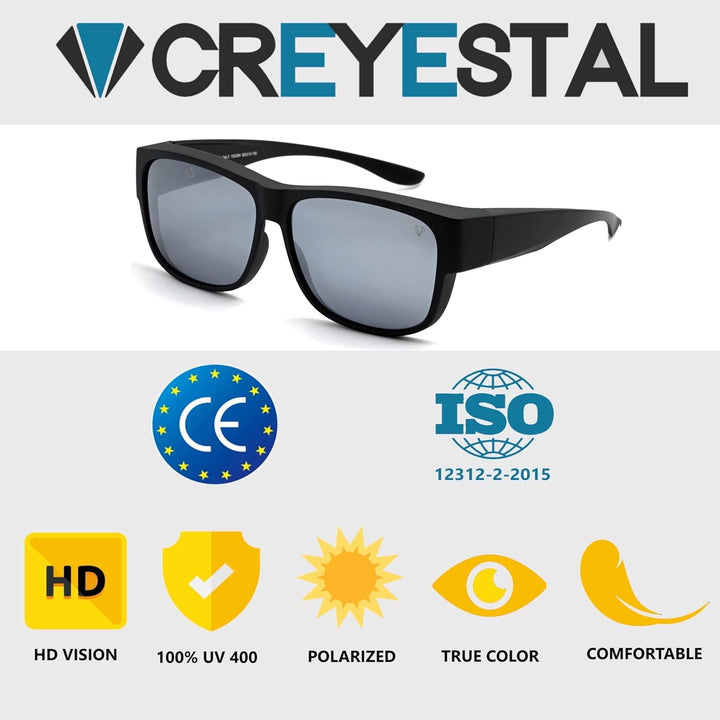 Polarisiert Überzieh Sonnenbrille mit Antireflex, Überbrille Sonnenbrille für Brillenträger, Ultrale