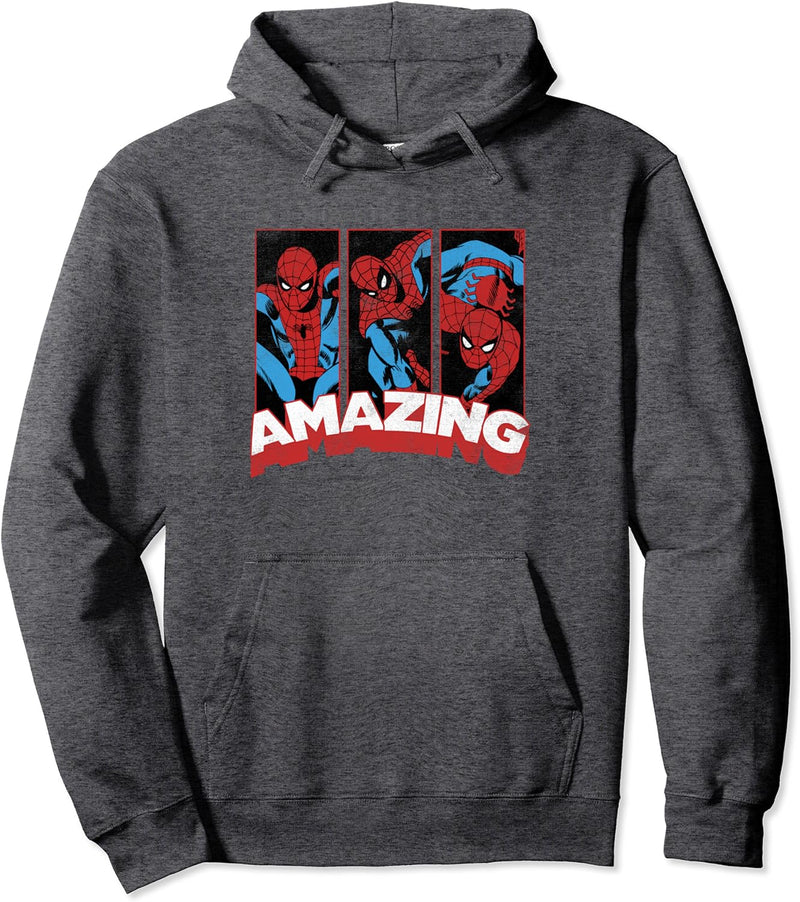 Marvel Spider Man Amazing Comic Poses Pullover Hoodie