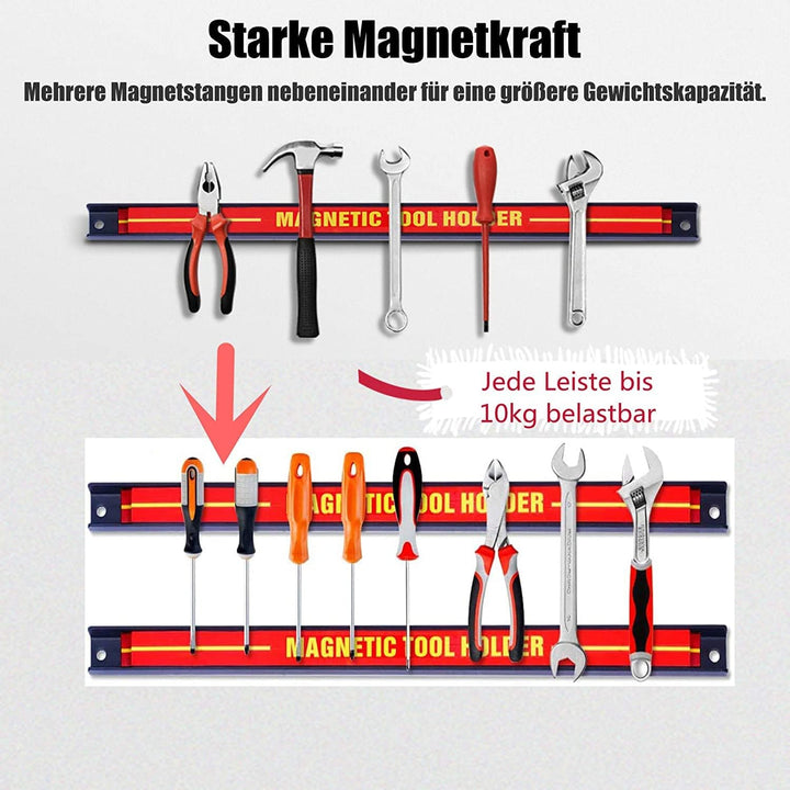 RELAX4LIFE Magnetleiste aus Stahl, Magnetischer Werkzeughalter, Werkzeugleiste Wand, Werkzeughalteru