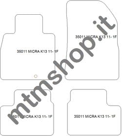 MDM fussmatten für Nissan Micra (K13) ab 2010-02.2017 Passform wie Original aus Velours, Automatten