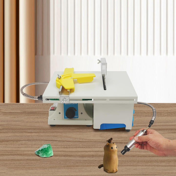 Edelstein Polierschleifmaschine, 5-In-1 Poliermaschine Schmuck Multifunktionale Tischporlierer Mit W