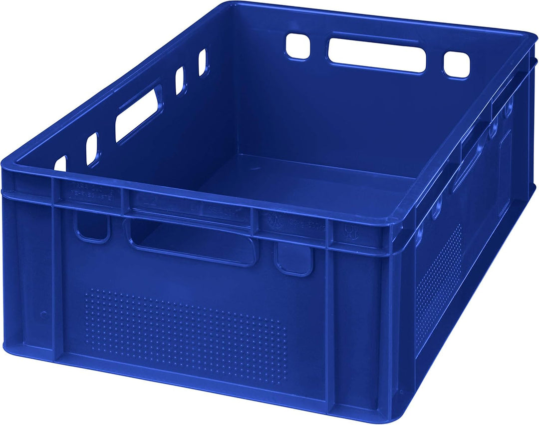 Logiplast 5 Stück E2 Kisten 60x40x20 Fleischkiste Lagerkiste Metzgerkiste in blau
