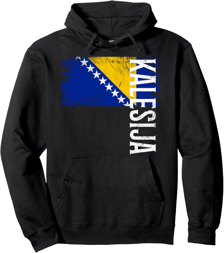 Kalesija Bosnien Flagge, für bosnische Herren, Damen, Kinder Pullover Hoodie