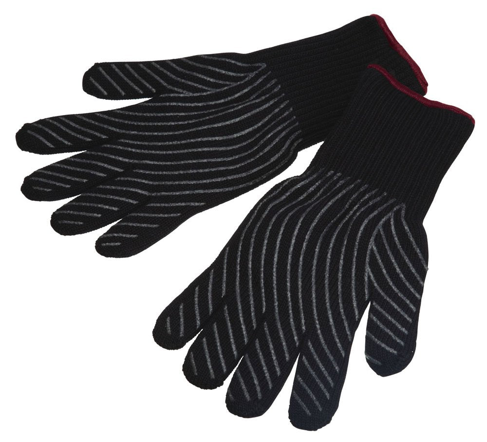 KitchenCraft Professionelle Ofenhandschuhe mit Hitzeschutz, Silikon, Schwarz, aus schwer entflammbar
