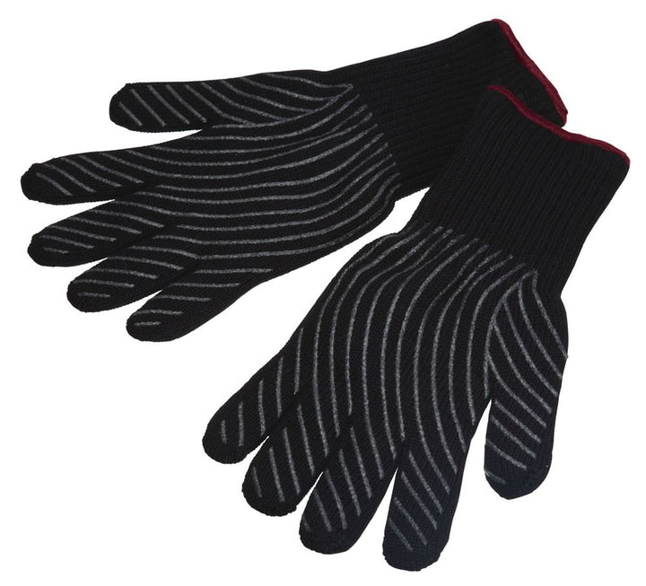 KitchenCraft Professionelle Ofenhandschuhe mit Hitzeschutz, Silikon, Schwarz, aus schwer entflammbar