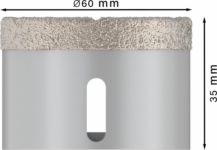 Bosch 1x PRO Multi Material Diamanttrockenbohrkronen für X-Lock und kleine Winkelschleifer (für Flie