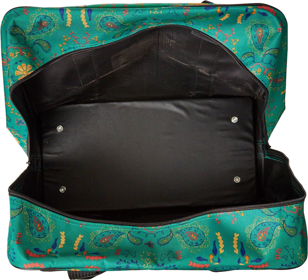 Janome 002totegreen Universal-Nähmaschinen-Tragetasche, Leinen, Grünes Paisley, 16 x 8 x 12, Paisley