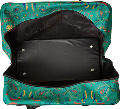 Janome 002totegreen Universal-Nähmaschinen-Tragetasche, Leinen, Grünes Paisley, 16 x 8 x 12, Paisley