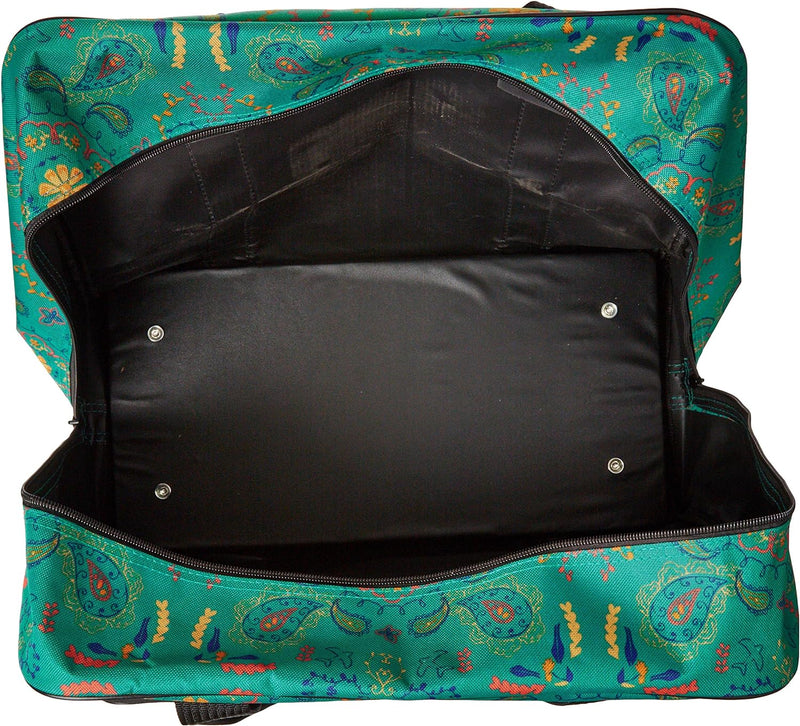 Janome 002totegreen Universal-Nähmaschinen-Tragetasche, Leinen, Grünes Paisley, 16 x 8 x 12, Paisley