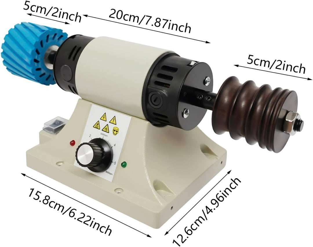 220V Elektrisch Leder Poliermaschine, 350W Schleifmaschine Poliergerät, 0-8000RPM Professionelle Sch