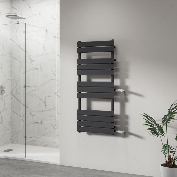 WITEN&NOCK Designheizkörper Badheizkörper 1200x 500 mm Anthrazit Handtuchheizung Handtuchtrockner Se