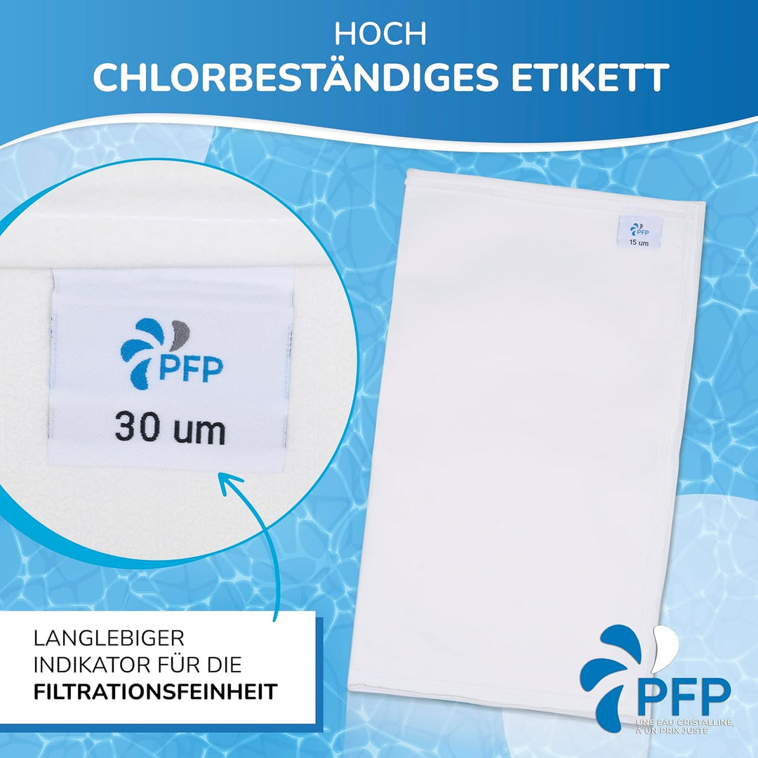 Filterbeutel, kompatibel mit Pools von Desjoyaux, 15 und 30 Mikrometer