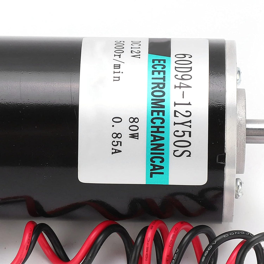 12V 80W DC Motor 4250RPM Hochgeschwindigkeits-Permanentmagnetmotor, CW/CCW und Dual Head (D-Welle &
