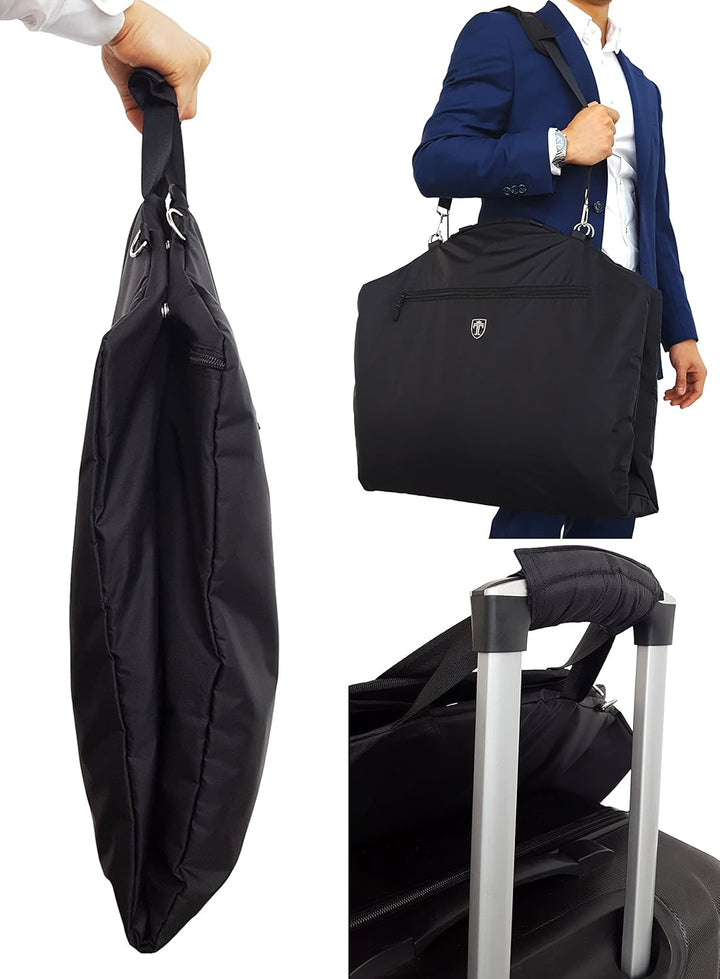 Travando Anzugtasche mit 15" Laptopfach und Schultergurt - Kleidersack Anzug Transporttasche Aufbewa