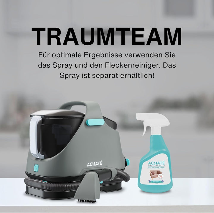 Achaté Waschsauger - Fleckenreiniger für Teppich, Sofa, Vorleger, Polster, Treppen, Auto - Leistungs