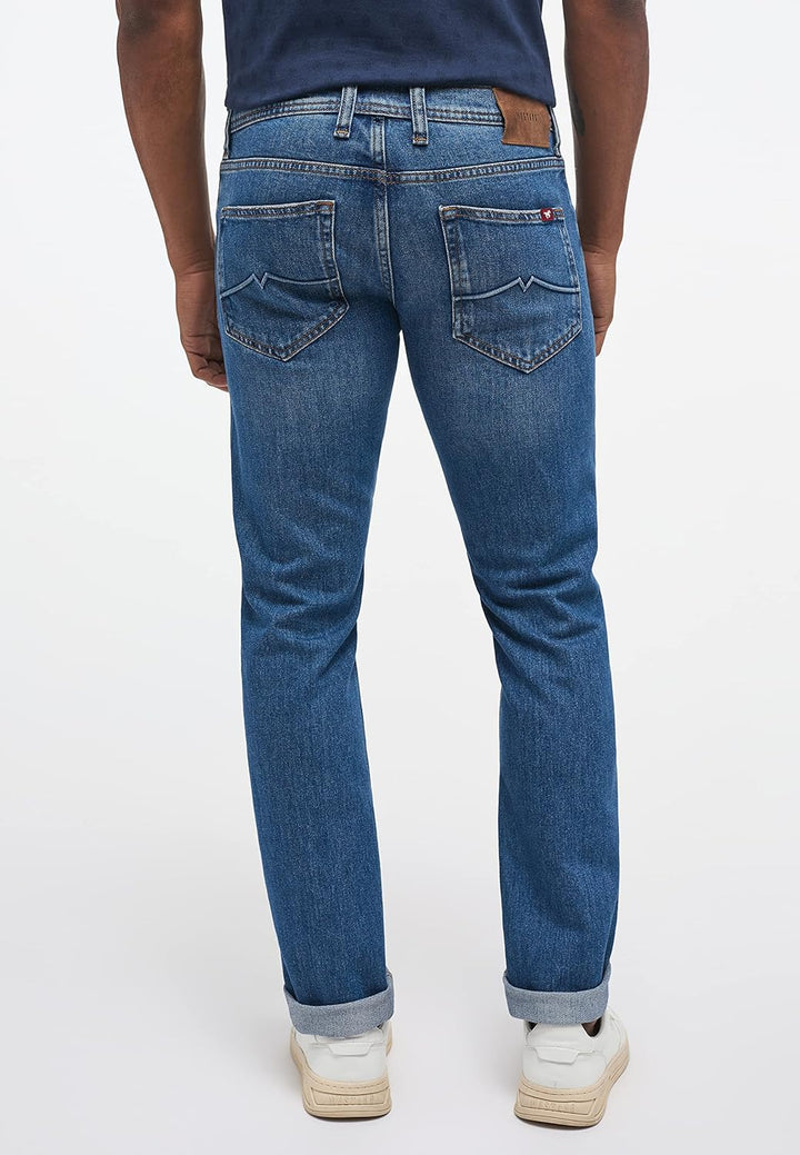 MUSTANG Herren Jeans Hose Style Oregon Tapered 32W / 30L Mittelblau, 32W / 30L Mittelblau