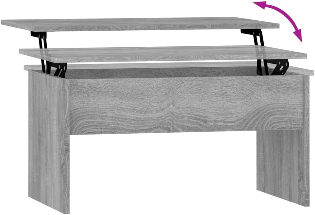 WIFESE 80x50,5x41,5 cm Couchtisch Höhenverstellbar Beistelltisch Wohnzimmertisch Kleiner Tisch Wohnz