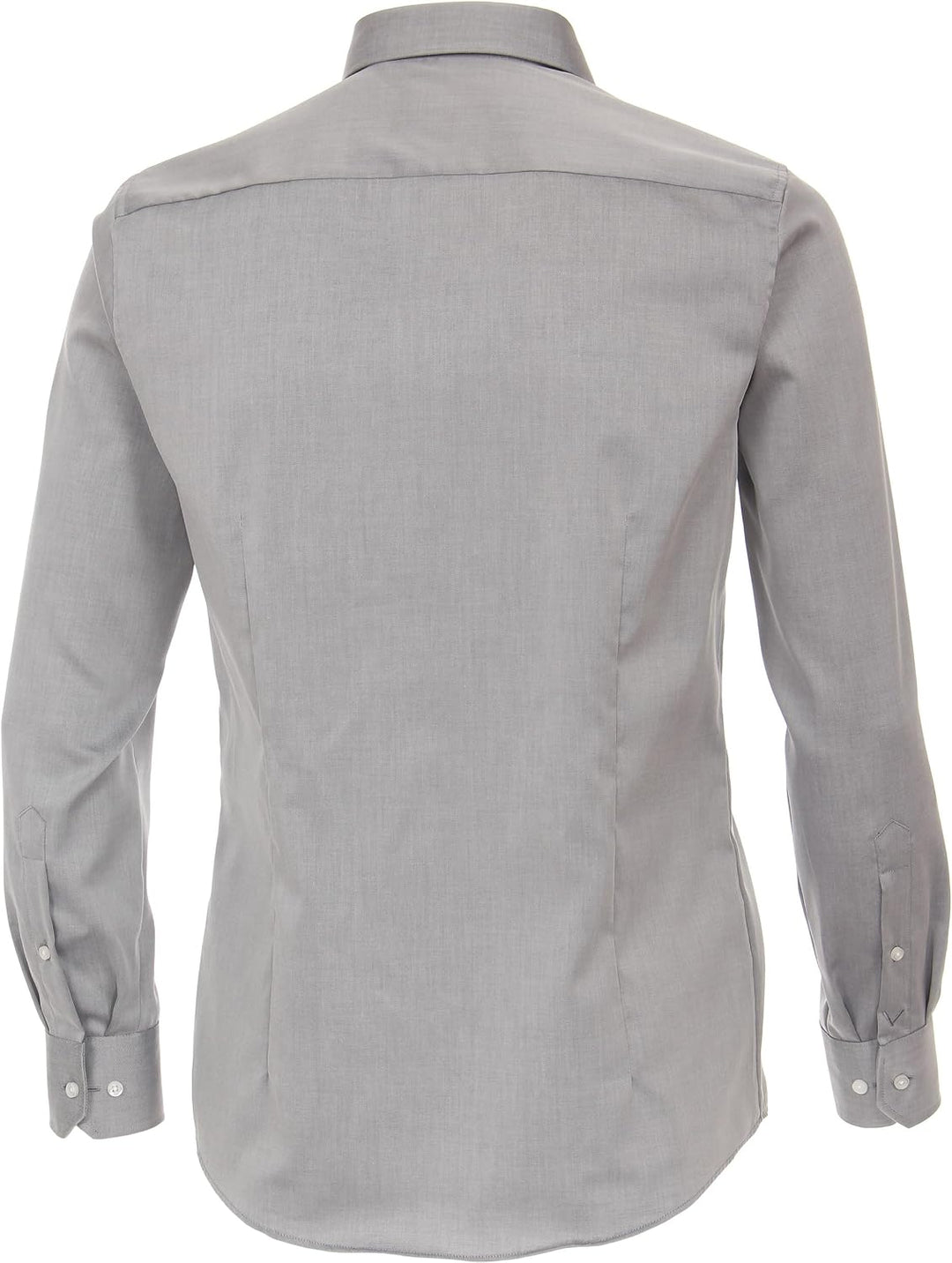Venti Herren Twill Hemd unifarben extra Langer Arm 72cm Modern Fit 39 Grau, 39 Grau