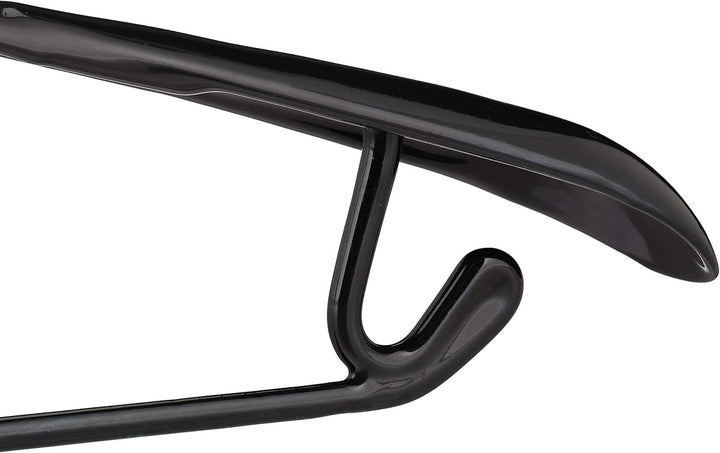 Relaxdays, schwarz Kleiderbügel für Anzüge, 10er Set, Anzugbügel, gummiert, aus Metall, rutschfest,