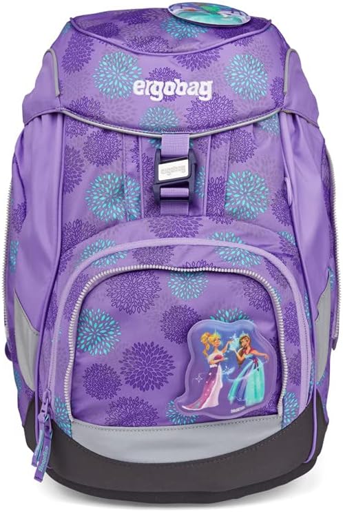 ergobag pack Set ergonomischer Schulrucksack, Set 6-teilig Einheitsgrösse Schlittenzaubär Glow - Lil