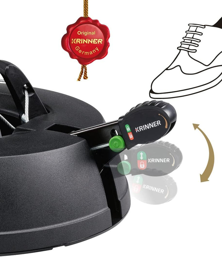 Krinner Recycling Weihnachtsbaum Christbaumständer Green Line S Schwarz 34cm inkl. Fusspedal- und Ei