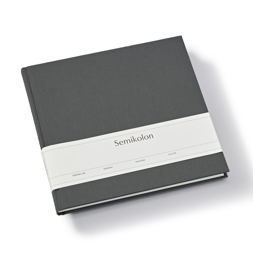 Semikolon 370073 Gästebuch - 25 x 23 cm - mit 180 blanko Seiten zum Selbstgestalten, Lesezeichen - l