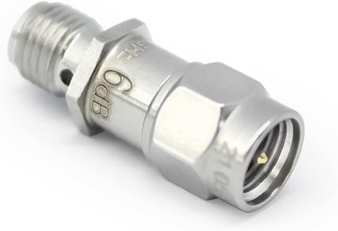 TOJOIN 2PCS RF Koaxial-Dämpfungsgerät, 12.4GHz 6dB 2W 50Ohm SMA Stecker auf SMA Buchse RF Coaxial At