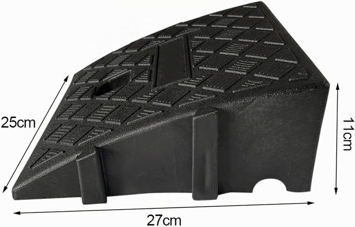 Bordsteinrampe 11/13 cm Hohe, Auto Rampen Kunststoff, Tragbare Robuste Schwellenrampe für Auto Einfa