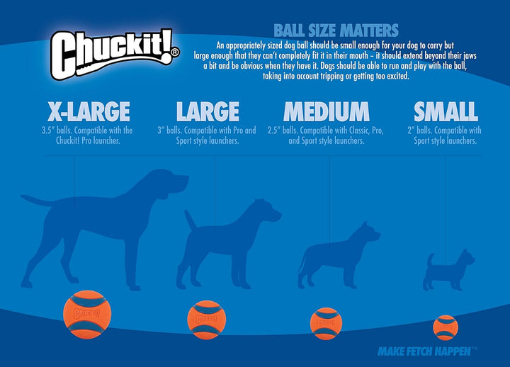 Chuckit CU33062 Ballwerfer PRO LX, Startgerät geliefert mit 1 Fetch Ball für Hunde