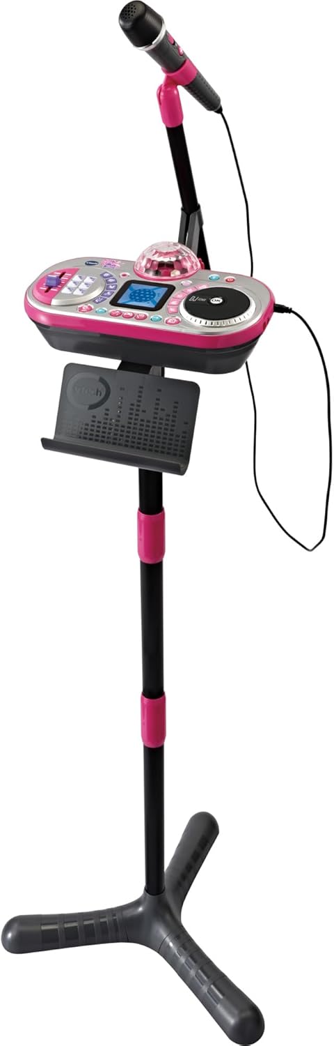 VTech Kidi Super Star DJ Studio pink – 10-in-1 Karaokespielzeug mit Mikrofon, abnehmbarem DJ-Mischpu