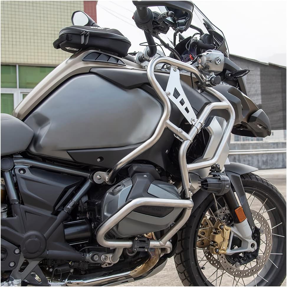 Motorrad Tankseitenschutz aus Edelstahl, Autobahn Sturzbügelverlängerung, Ganzkörper Motorschutz Zub