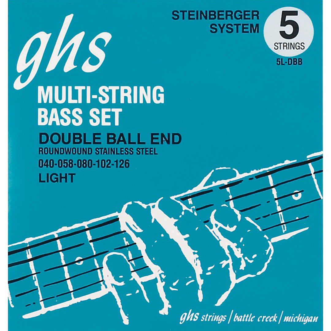 GHS 5LDBB 40 - 126 Leichte 5-saitige Bass-Kontrabass-Kugelkopf-Saitensatz